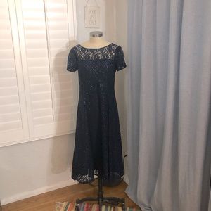 Sparkly Navy Blue A-Line Dress sz.10